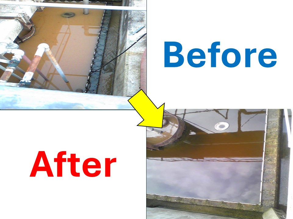 汚泥越流の抑制効果