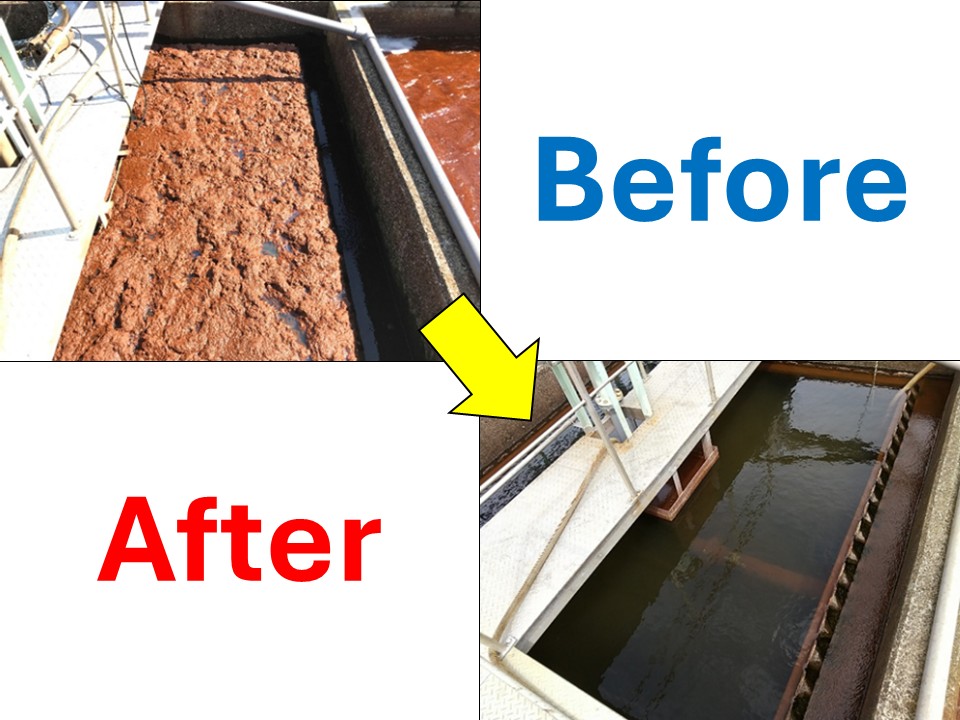 沈殿槽の浮上スカム対策