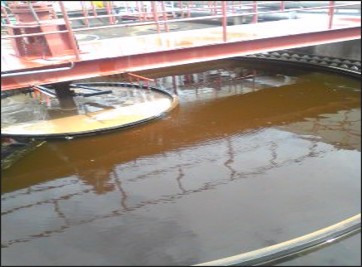 ドレイン浄投入前の曝気槽状態